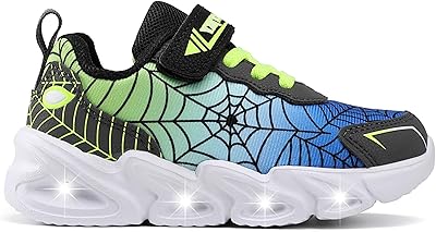 Cn foot jky baskets légères à lumière led, chaussures de marche en maille