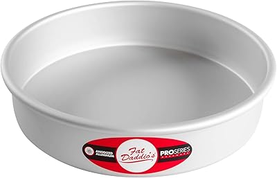 Moule à gâteau rond fat daddio, 9 x 2 pouces, argent