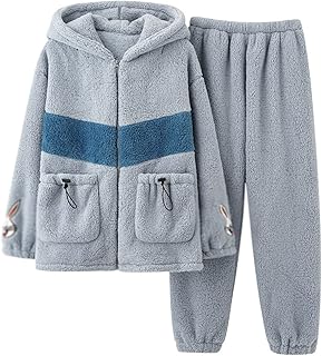 Verem pijama décontracté à capuche pyjama ensembles hommes hiver épais flanelle chaud pyjamas