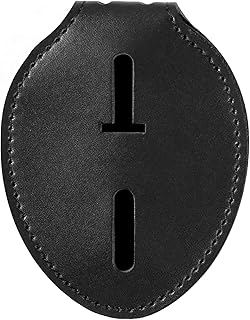 Porte-badge de police cuir de vache universel noir porte-badge des forces de l'ordre
