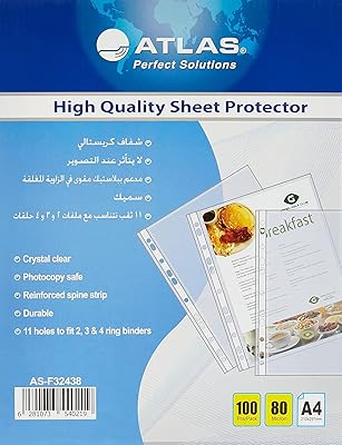 Protecteur de poche en verre transparent atlas a4 - boîte - 80 microns 100 pièces. Diaytar : La révolution discount est en marche