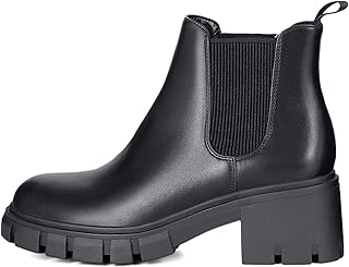 Bottes chelsea rihero pour femme, longueur cheville, design moderne à enfiler, semelle large
