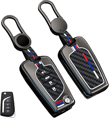 Couvercle de protection pour clé de voiture toyota avec porte-clés adapté pour toyota