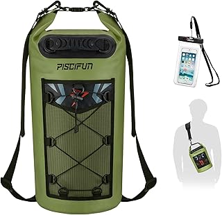 Sac à dos flottant étanche peciven 5-10-20-30-40l avec étui de téléphone pour kayak