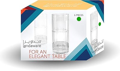 Ensemble de 6 tasses azd landauer 250 ml transparent s0113447
