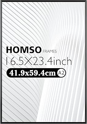 Cadre photo poster a2 homso pour impressions format 16,5 x 23,4 en noir