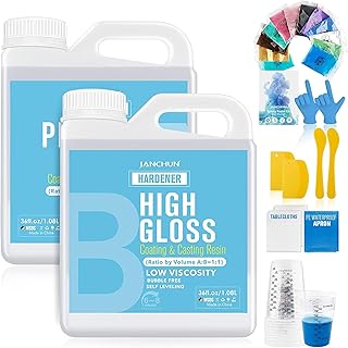 Kit de coulée et de peinture en résine époxy cristalline de 75 oz