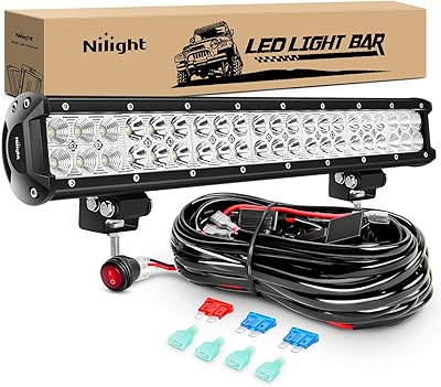 Barre lumineuse led nillight zh006 20 pouces 126w kit d'éclairage tout-terrain