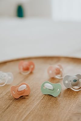 Ensemble de tétines physiologiques en silicone suavinix, taille s+ 6/18 mois, souvenirs roses