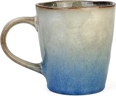 Tasse shalo en céramique pour thé et café, capacité 380 ml - métal