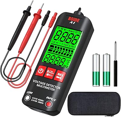 Bside multimètre numérique testeur électrique intelligent gamme automatique voltmètre de poche résistance fréquence
