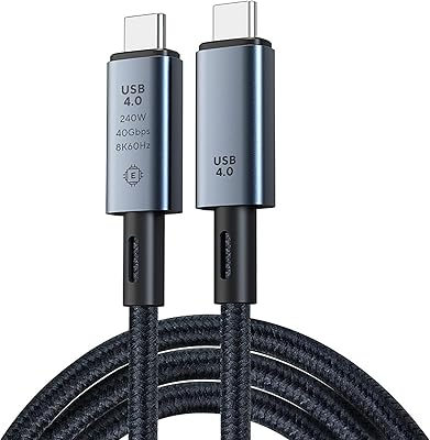 Câble usb c zdngther ultra-speed ​​​​thunderbolt 4, 40 gbit/s, cordon de charge rapide