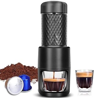Machine à expresso portable, expresso manuel pour une crème riche et épaisse, mini