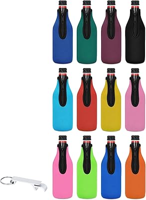 Paquet de 12 housses isothermes pour bouteilles de bière pour garder les boissons