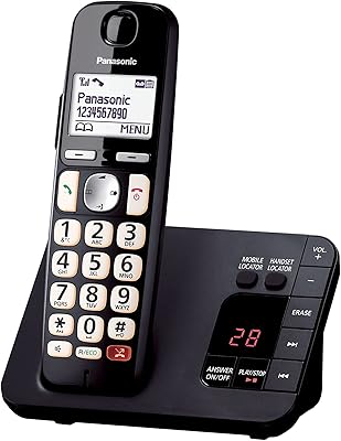Téléphone numérique sans fil panasonic kx-tge820eb, réponse en 40 minutes avec blocage