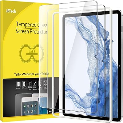 Jetech protecteur d'écran pour samsung galaxy tab s8 plus 2022 / tab s7
