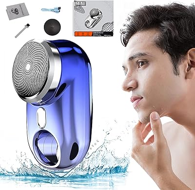 Mini rasoir électrique pour hommes, mini-rasage portable étanche, rasoir pour hommes humide