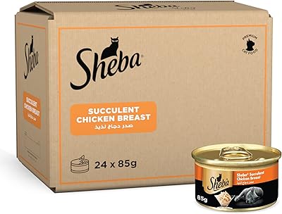 Nourriture pour chat au poulet succulent sheba, 24 x 85 g