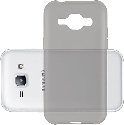 Coque cadorabo pour samsung galaxy j1 2015 en noir transparent - coque