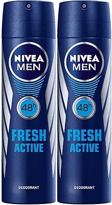 Déodorant actif nivea men fresh, 2 x 150 ml
