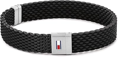 Bracelet décontracté en silicone pour hommes - 2790240s, acier inoxydable, sans pierres précieuses