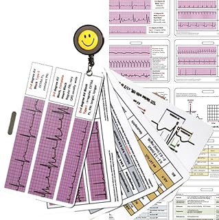 Cartes de marque-pages d'allaitement momozed - ecg/ecg, chutes cardiaques, valeurs de laboratoire, 12