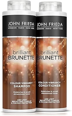 Coffret shampoing et après-shampooing john frieda brilliant brunette color vibrance, paquet de 2