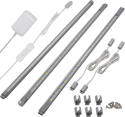 Bande d'éclairage sous armoire sefranc barres led amovibles de 3 x