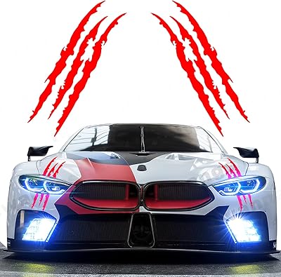 2 pièces autocollants de voiture en vinyle monster claws pour voitures