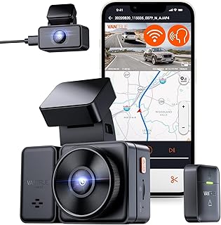 Caméra de tableau de bord avant et arrière vantrue e2 double 2,5k