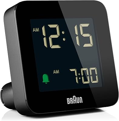Montre de voyage numérique braun bc09 - noir