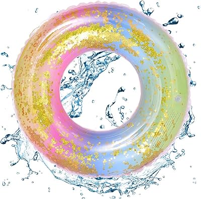Anneau de natation de couleur dégradée anneau gonflable durable flotteur de plage d'été
