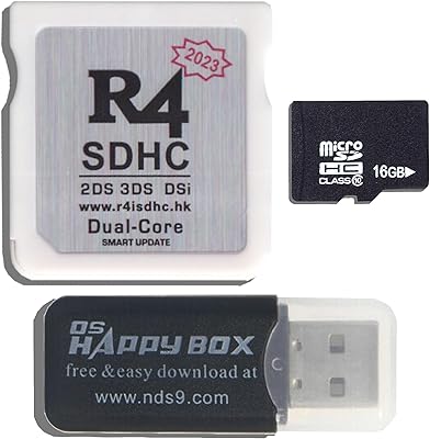 Carte adaptateur double cœur r4 2022 hksdhc avec carte tfsd de 16 go