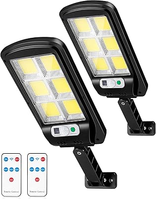 Lampadaire solaire led d'extérieur, 120 led avec télécommande, pour parking, sans fil, capteur