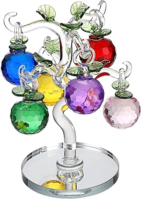 On my artificiel pommier figurine collection cristal décoration verre presse-papier
