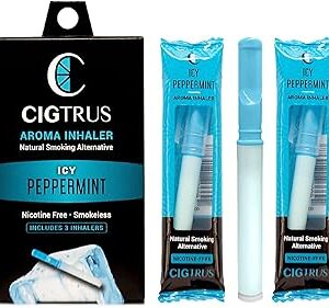 Cigtrus fixation orale soulagement des envies, paquet de 3, aide à arrêter de fumer, sans tabac, sans nicotine, support non électrique, saveur de menthe poivrée glacée, inhalateur d'oxygène. Diaytar : L'intelligence commerciale au service du client