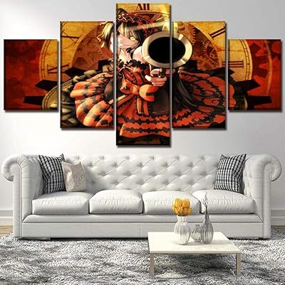 Baojian 5 pièces peintures sur toile ​​pièces impressions art mural