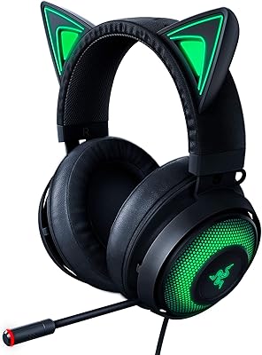 Casque de jeu usb razer kraken kitty rgb : son surround spatial 7.1