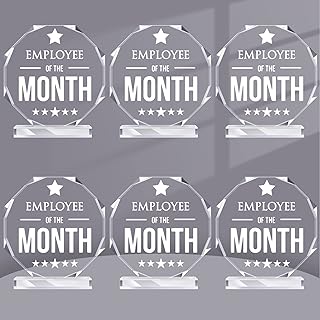 6 pièces cadeaux pour collègues employé du mois signe plaque acrylique cadeau d'appréciation