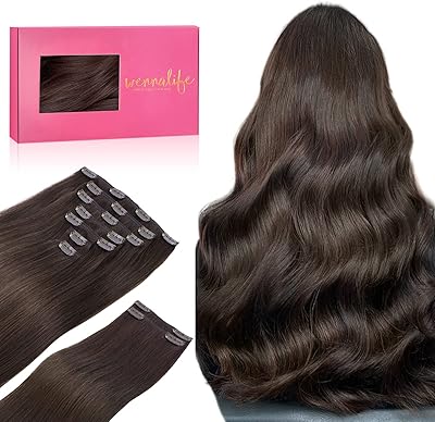 Extensions de cheveux humains à clips 20 pouces 150 g