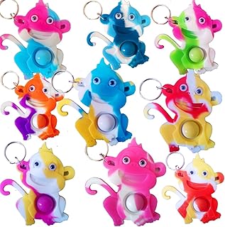24 pièces uniques mini singe jouets à bulles drôles cadeau d'été