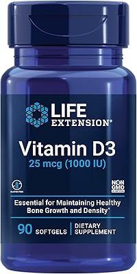 Life extension vitamine d3 1000 ui, 90 gélules