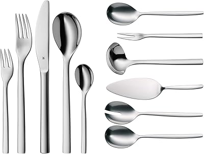 Couverts wmf 66 pièces pour 12 personnes, atria cromargan, acier inoxydable poli 18/10