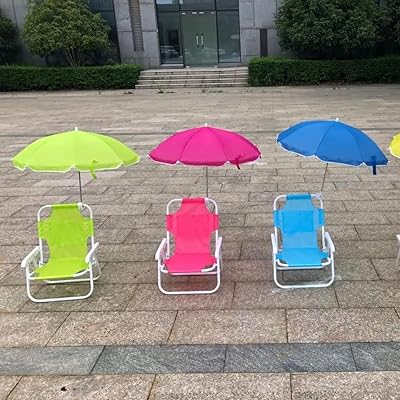 Chaise de plage pliable pour enfants avec parasol pêche légère et portable