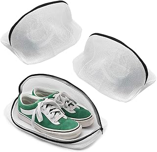Sacs de lavage de chaussures showay lot de 3 sacs en maille réutilisables