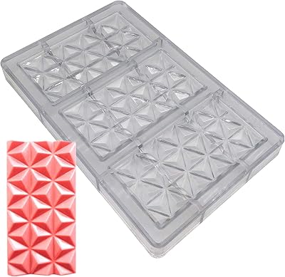 Moule à bonbons en polycarbonate pyramide de cuisson dorée, grand moule à bonbons