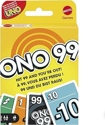 Jeu de cartes uno 99 pour enfants et familles pour 2 à