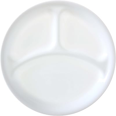 Assiette à déjeuner divisée corel winter frost white 8,5"/21,6 cm, paquet de 6