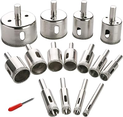 Scie à carrelage 15 pièces lames de forage diamantées 6-50mm outils