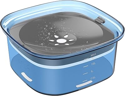 Bol d'eau pour chien decflow 2l, bol pour chien anti-déversement de grande capacité